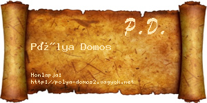 Pólya Domos névjegykártya
